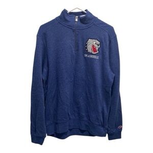 Champion UNC Ashville Blue Quarter Zip Pullover Sweatshirt Medium Mens